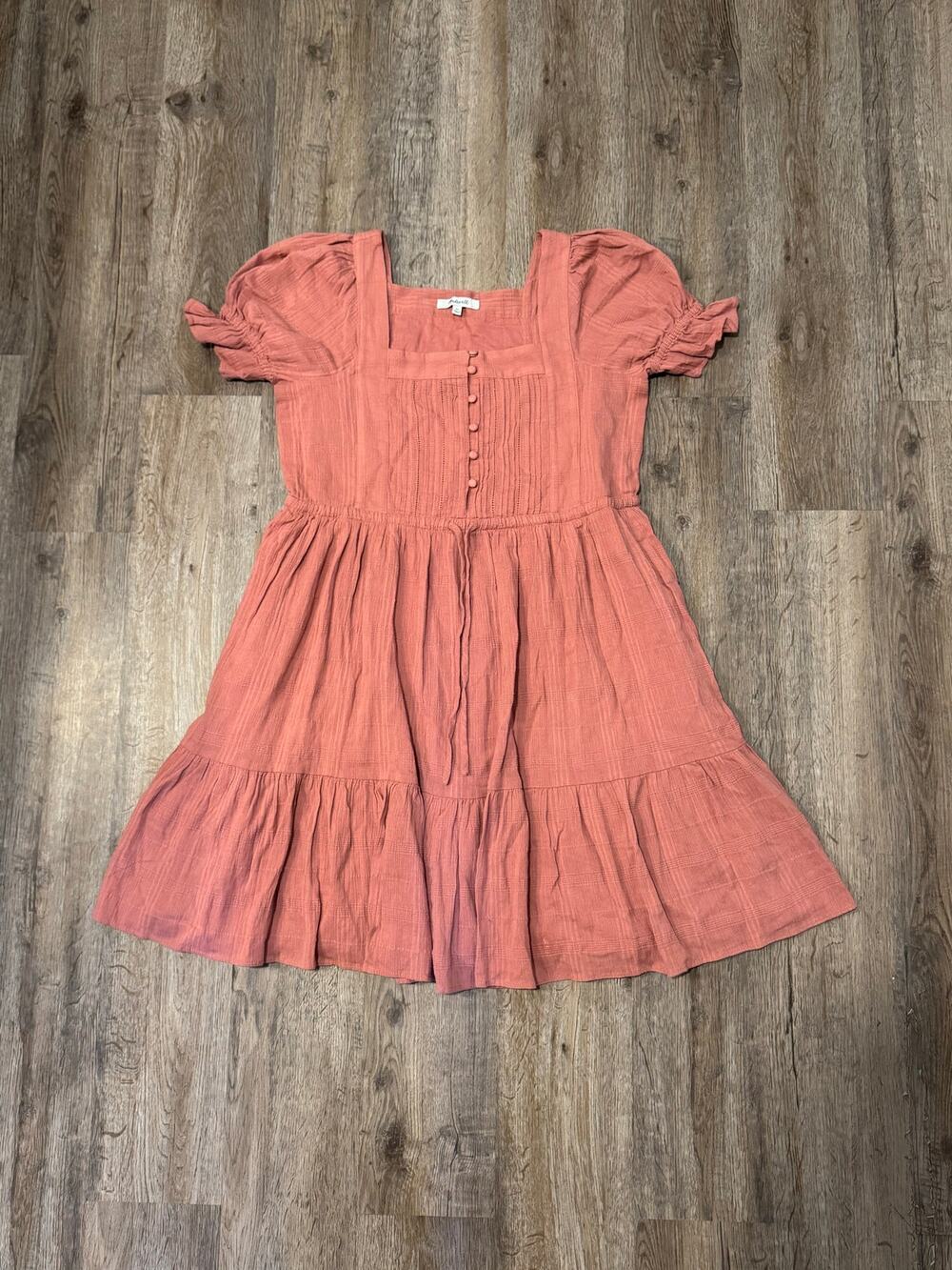 Madewell Women’s Puff-Sleeve Drawstring Mini Dress Size XS